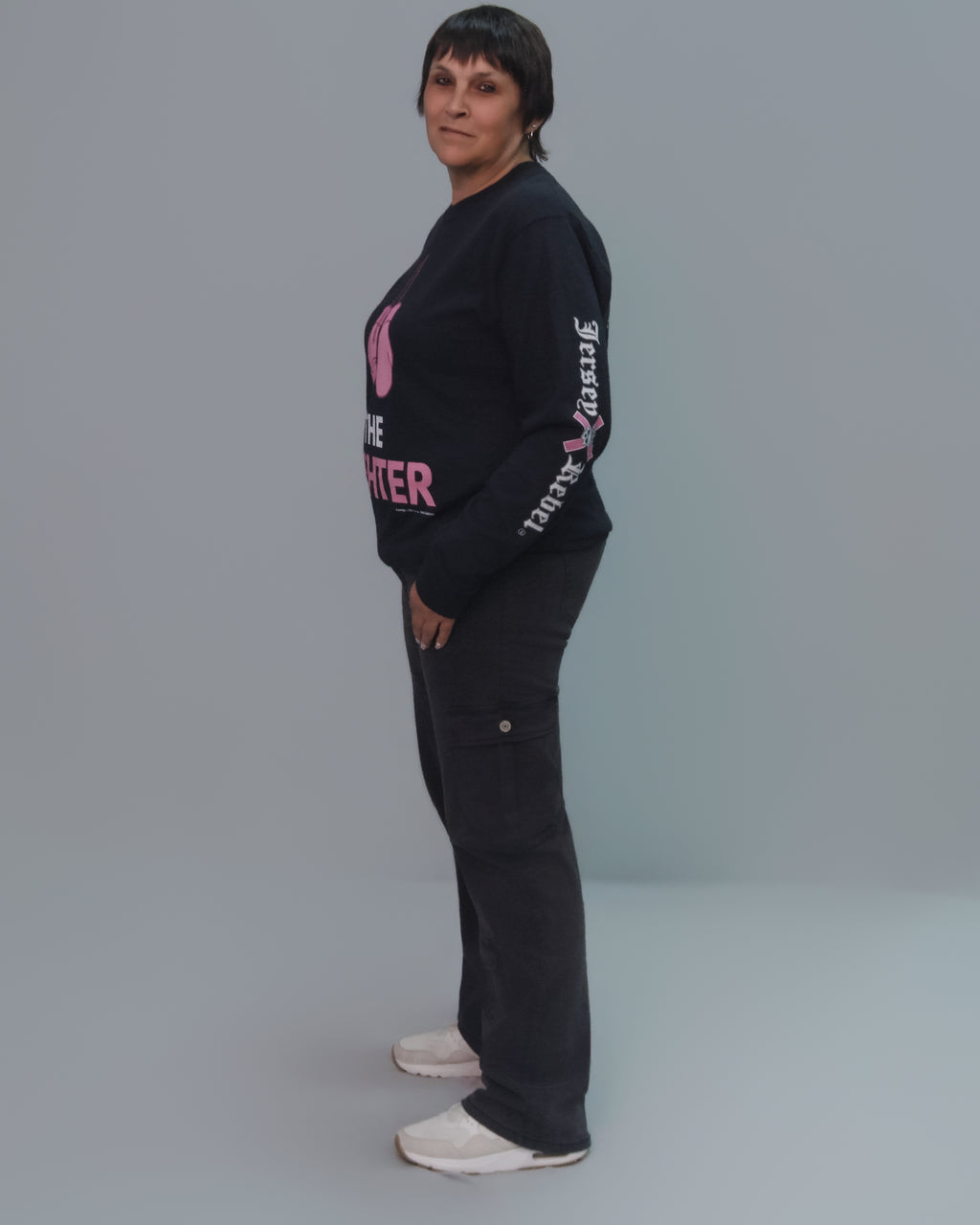 Breast Cancer Awareness Month Fighter Long Sleeve Tee
