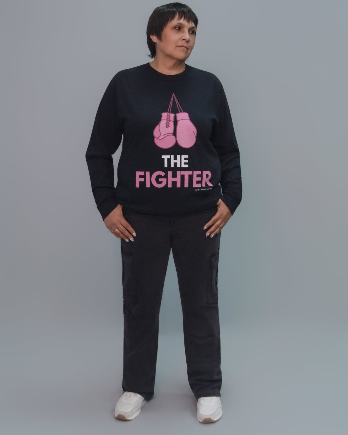 Breast Cancer Awareness Month Fighter Long Sleeve Tee