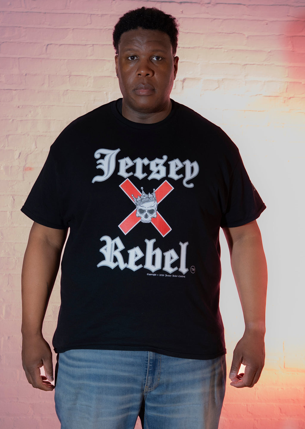Jersey Rebel – Skull Design Tee