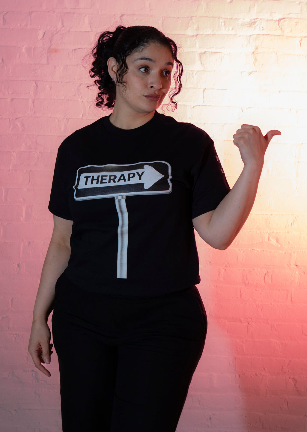 Jersey Rebel – Therapy Road Sign Men's Mental Health Month Tee