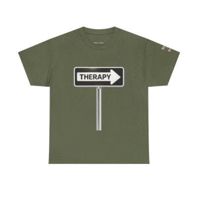 Jersey Rebel – Therapy Road Sign Men's Mental Health Month Tee